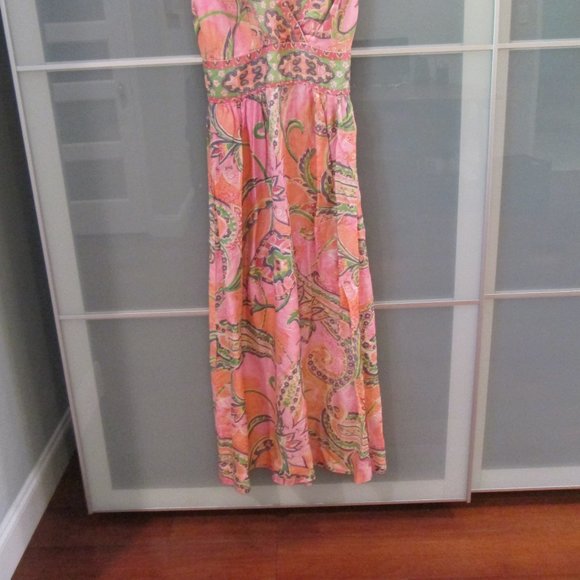 Vintage Handmade 1970's Halter Style Maxi - Picture 2 of 4